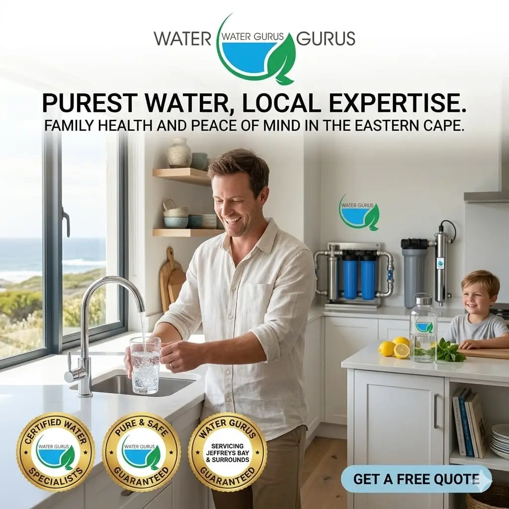 modern coastal home kitchen in the Eastern Cape with water filtration